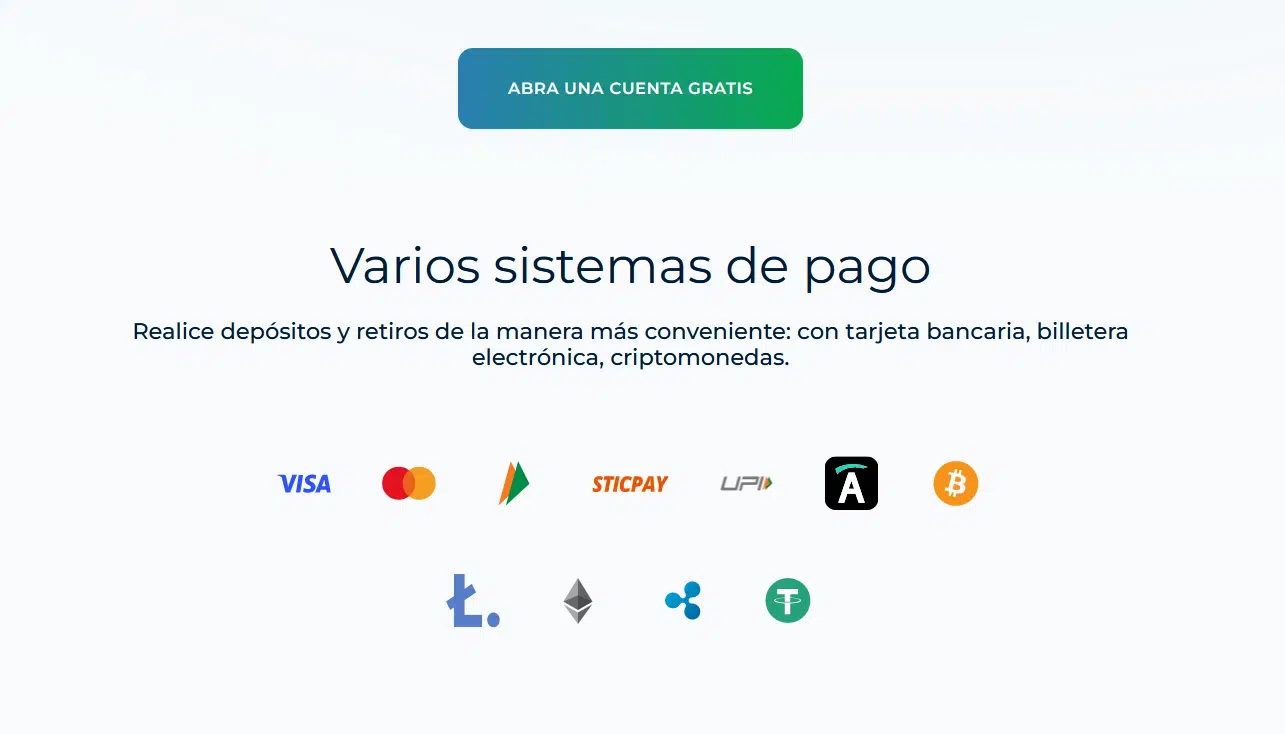 Depósitos y retiros en Binarium